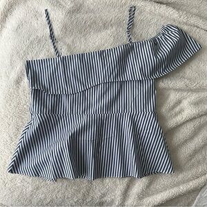 Harshman Striped off the Shoulder Blouse XS